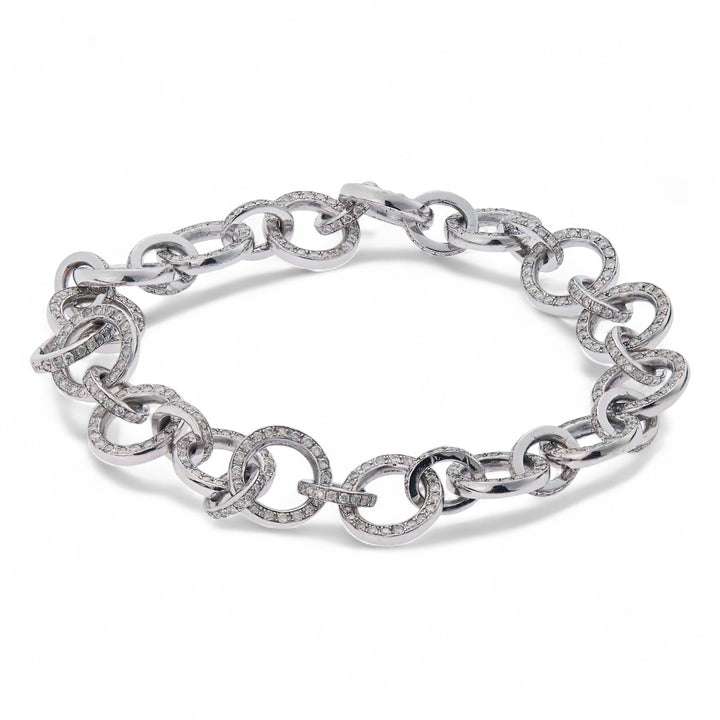 Round Link Diamond Bracelet W-D