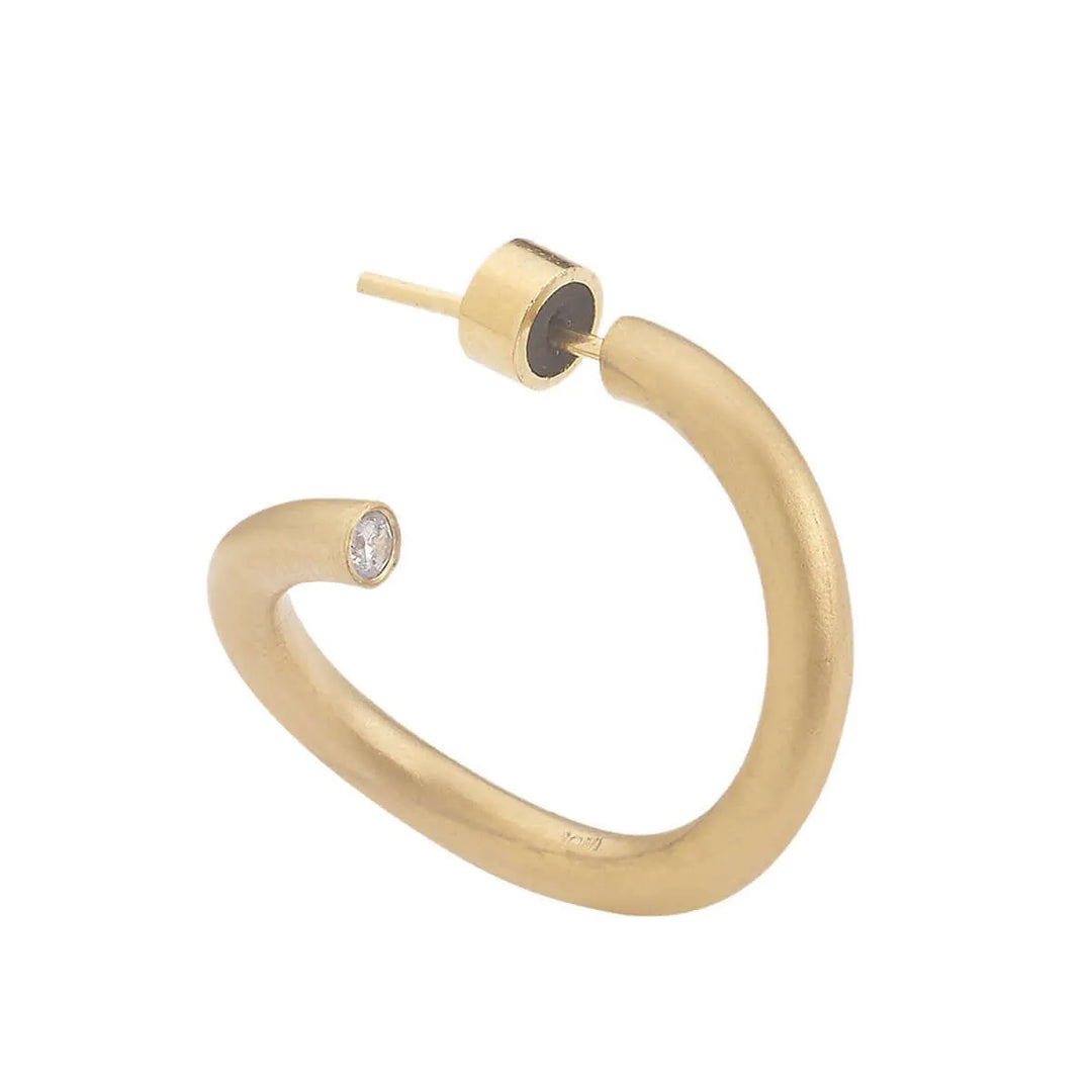 Round Pipe Twist Hoops - Eye M Minimal - Ileana Makri store