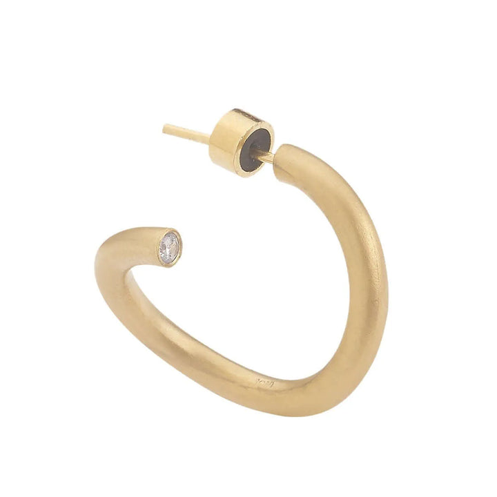 Round Pipe Twist Hoops - Eye M Minimal - Ileana Makri store