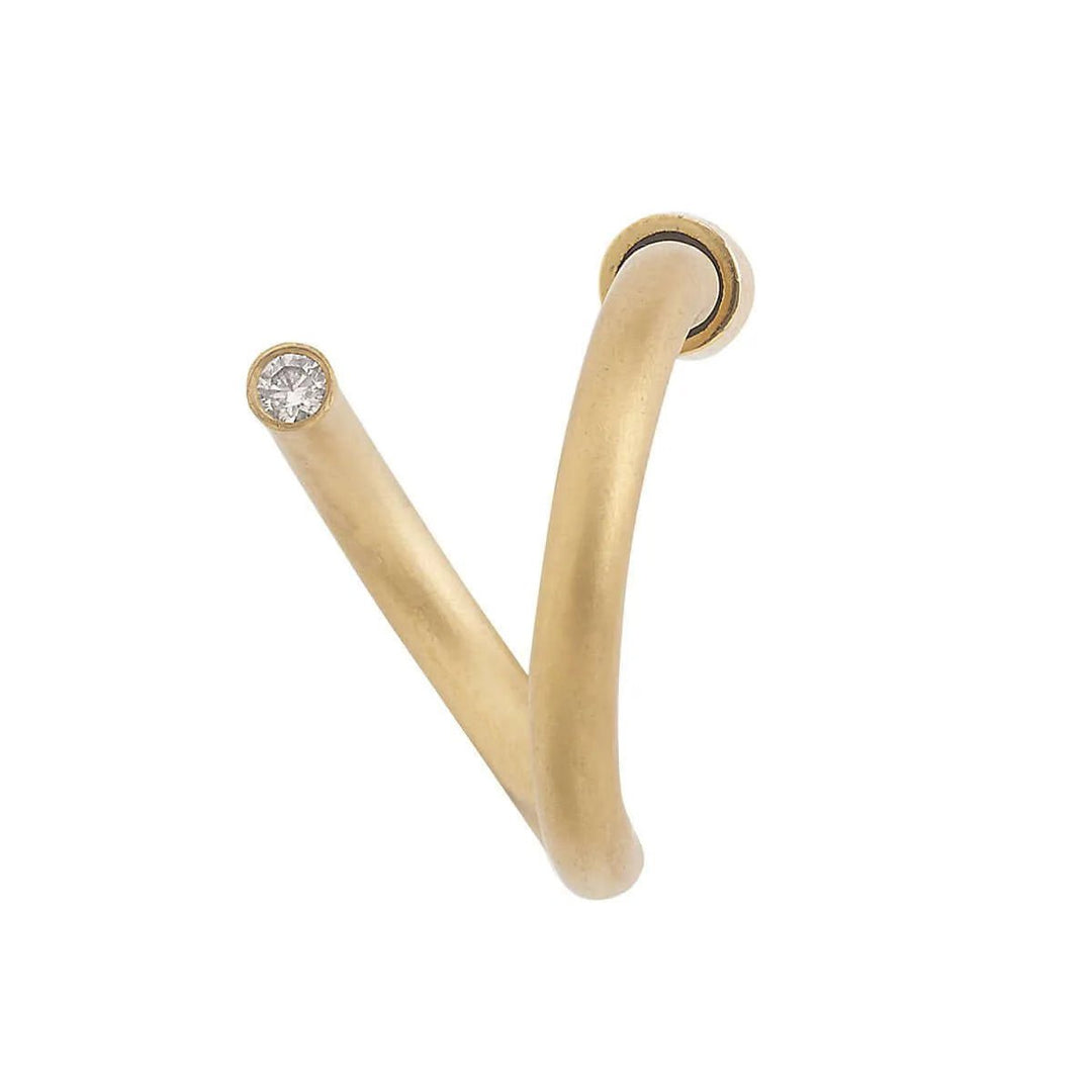 Round Pipe Twist Hoops - Eye M Minimal - Ileana Makri