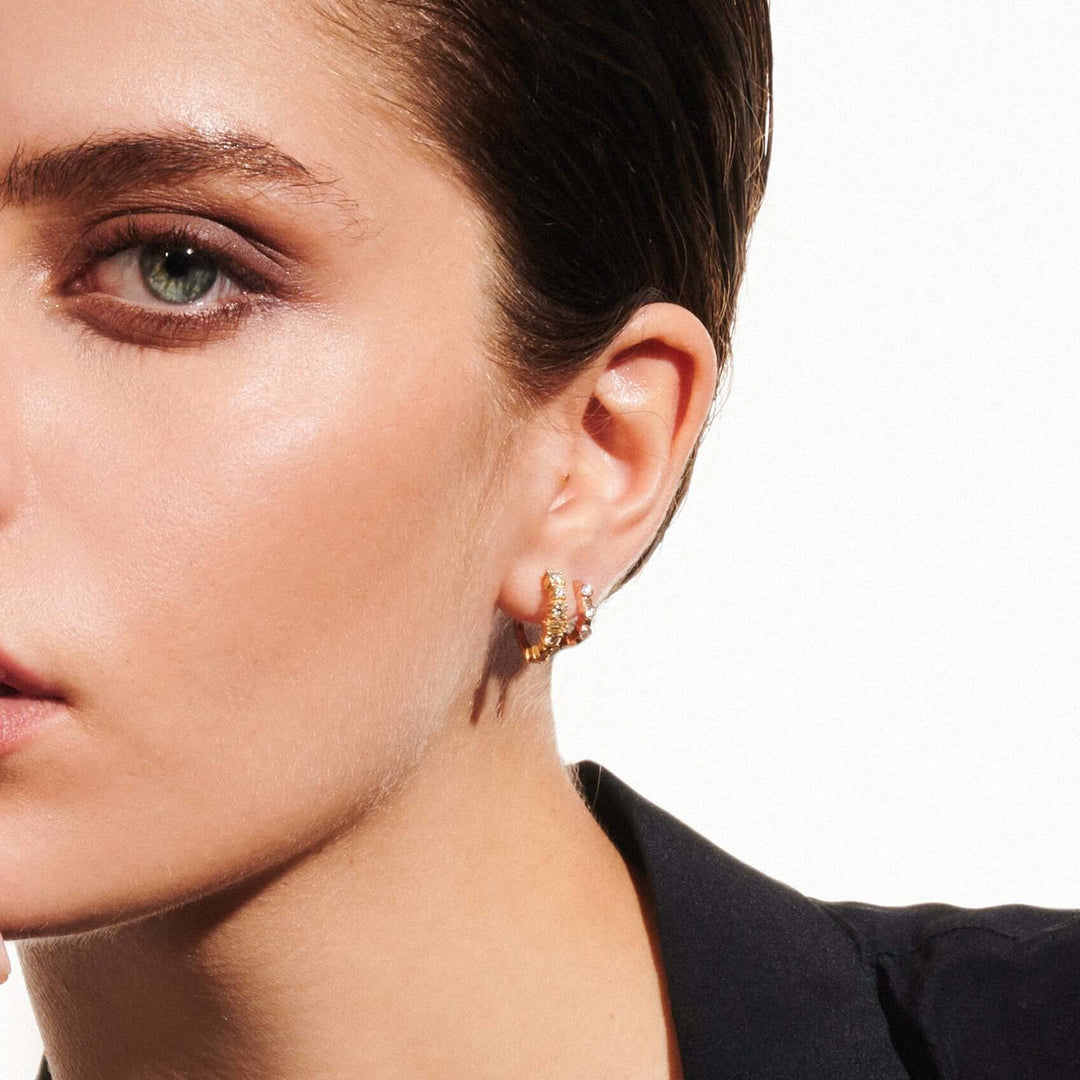 Round Rivulet Champagne Hoops - Rivulet - Ileana Makri