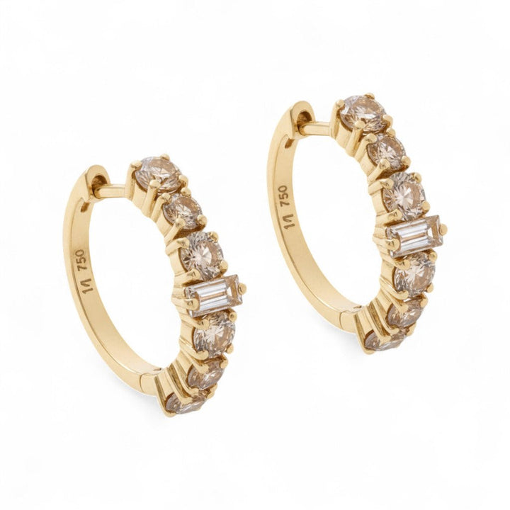 Round Rivulet Champagne Hoops - Rivulet - Ileana Makri