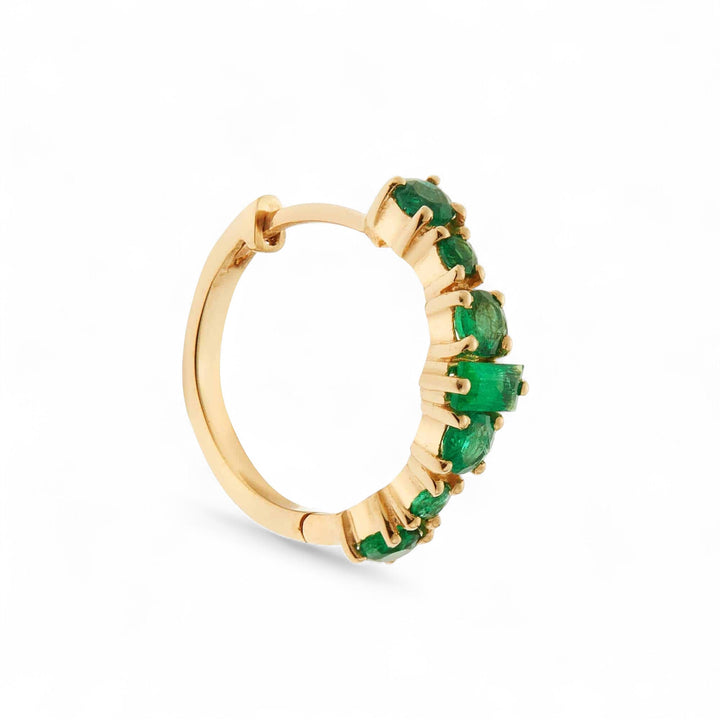 Round Rivulet Emerlad Hoops - Rivulet - Ileana Makri