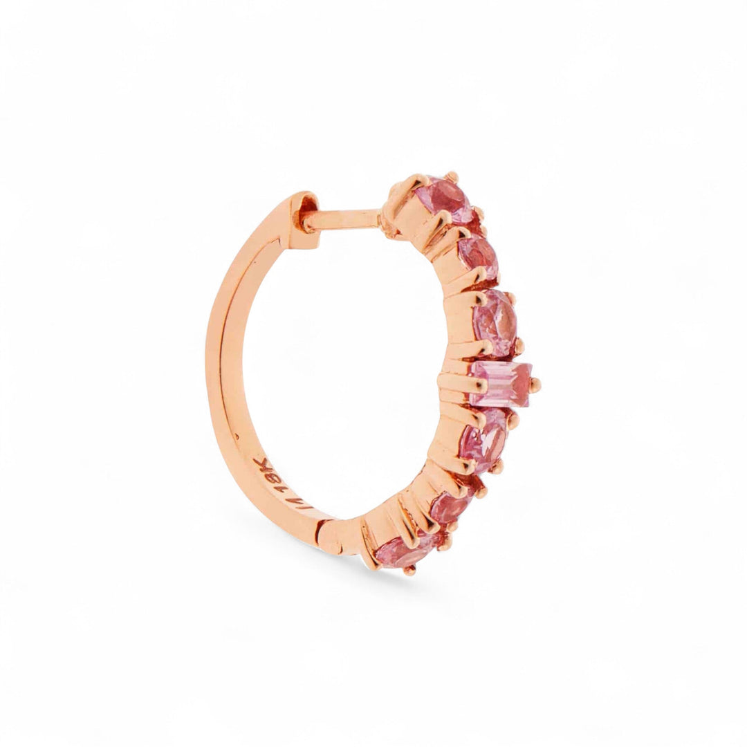 Round Rivulet Pink Sapphire Hoops - Rivulet - Ileana Makri