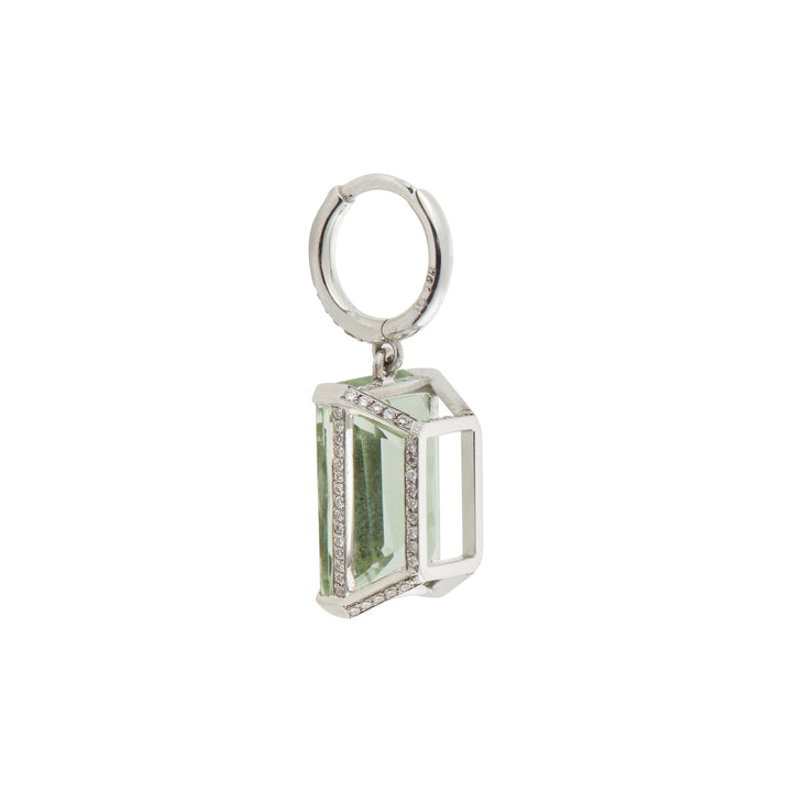 Royal Crown Green Amethyst Hoops - Crown - Ileana Makri