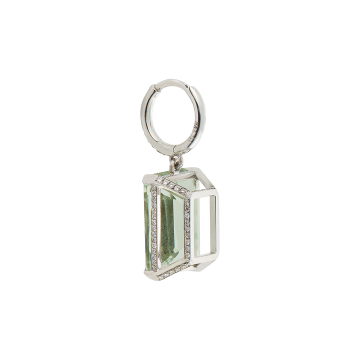 Royal Crown Green Amethyst Hoops - Crown - Ileana Makri
