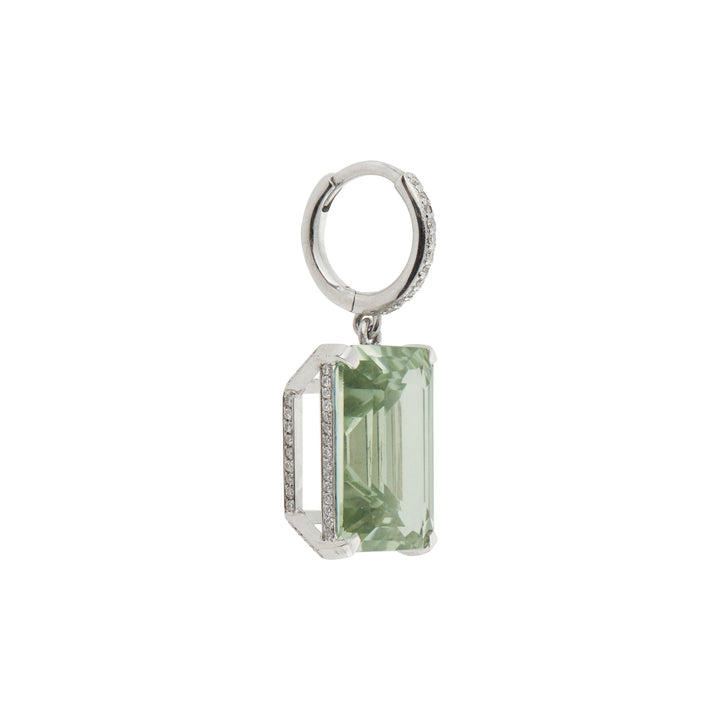 Royal Crown Green Amethyst Hoops - Crown - Ileana Makri