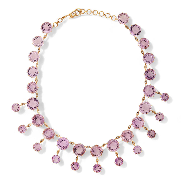 Royal Necklace Pink Amethyst - Crown - Ileana Makri