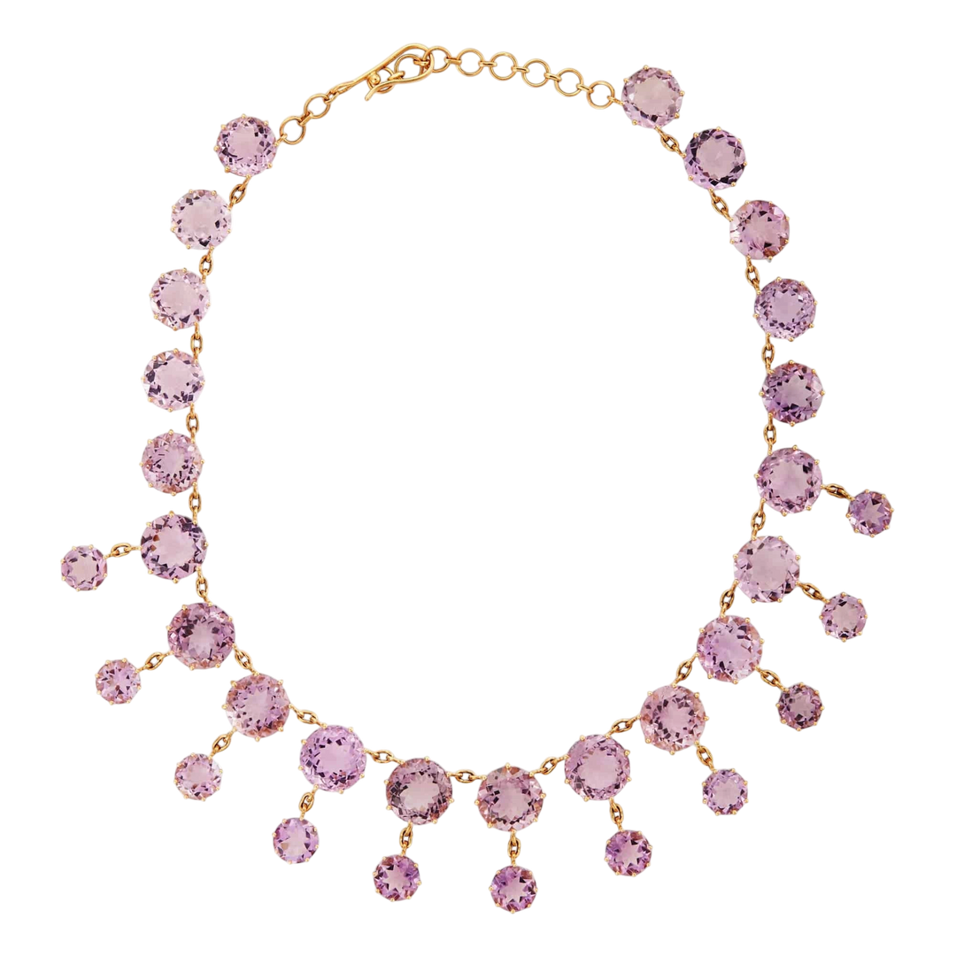 Royal Necklace Pink Amethyst - Crown - Ileana Makri