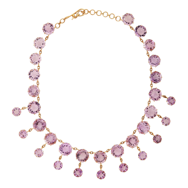 Royal Necklace Pink Amethyst - Crown - Ileana Makri