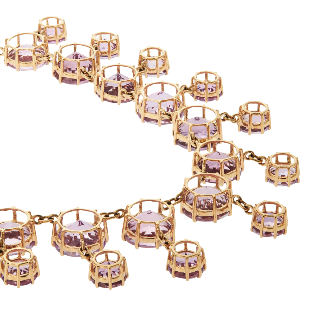 Royal Necklace Pink Amethyst - Crown - Ileana Makri