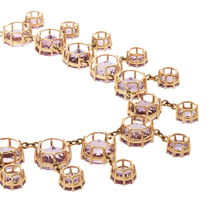 Royal Necklace Pink Amethyst - Crown - Ileana Makri