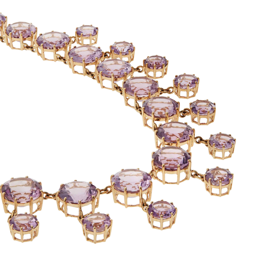 Royal Necklace Pink Amethyst - Crown - Ileana Makri