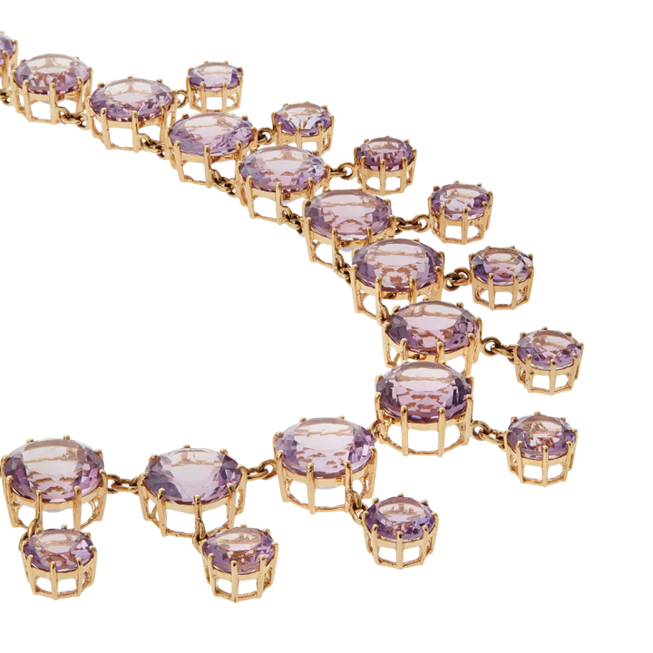 Royal Necklace Pink Amethyst - Crown - Ileana Makri