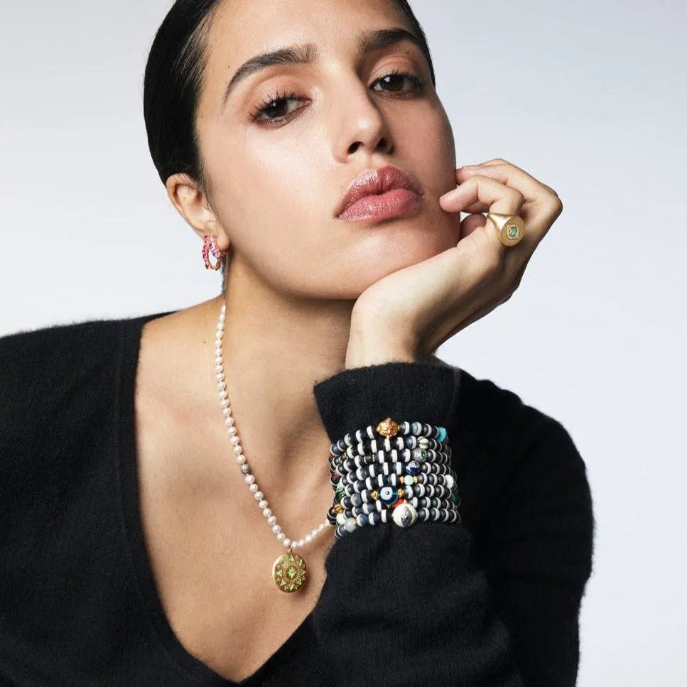 Royal Star Pearl Necklace (44cm) - SYMBOLS - Ileana Makri