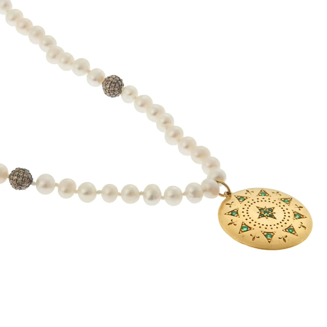 Royal Star Pearl Necklace (44cm) - SYMBOLS - Ileana Makri