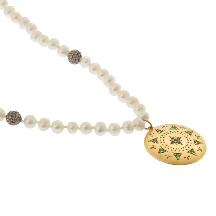 Royal Star Pearl Necklace (44cm) - SYMBOLS - Ileana Makri