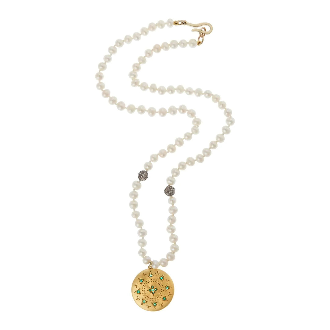 Royal Star Pearl Necklace (44cm) - SYMBOLS - Ileana Makri