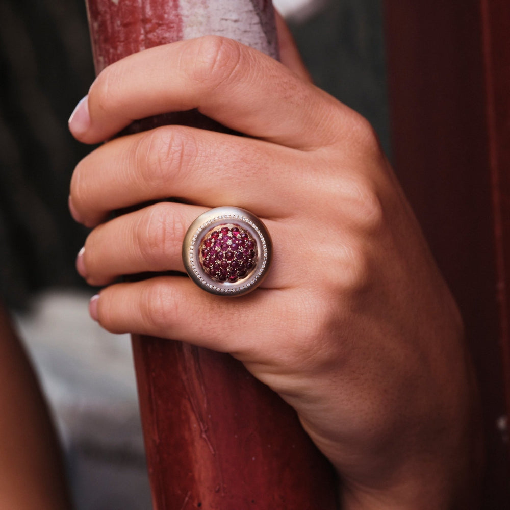Ruby Caviar Ring W - RU - D - Fête - Ileana Makri