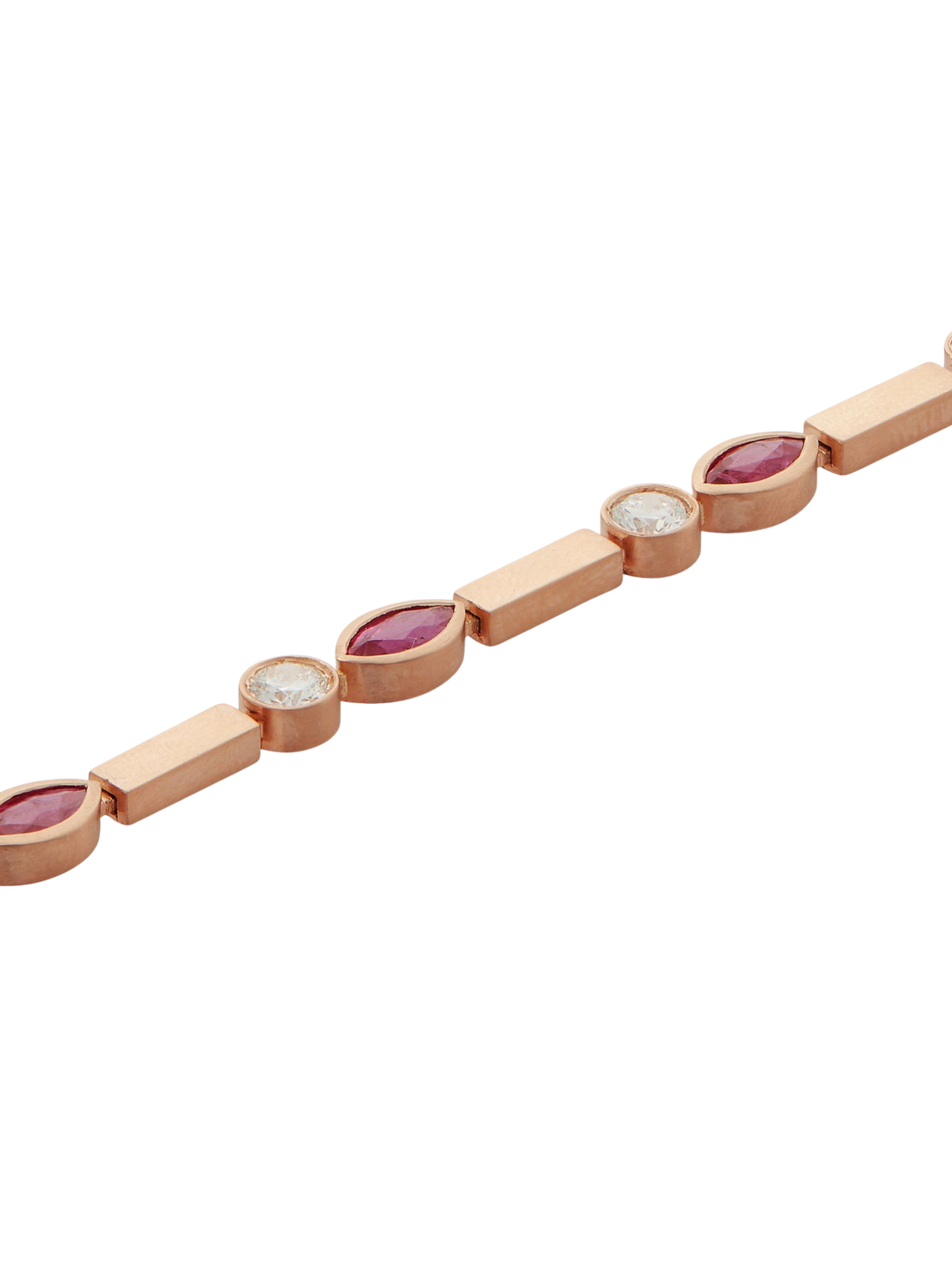 Ruby Navette Stream Bracelet P - D - Ru - Cascade - Ileana Makri