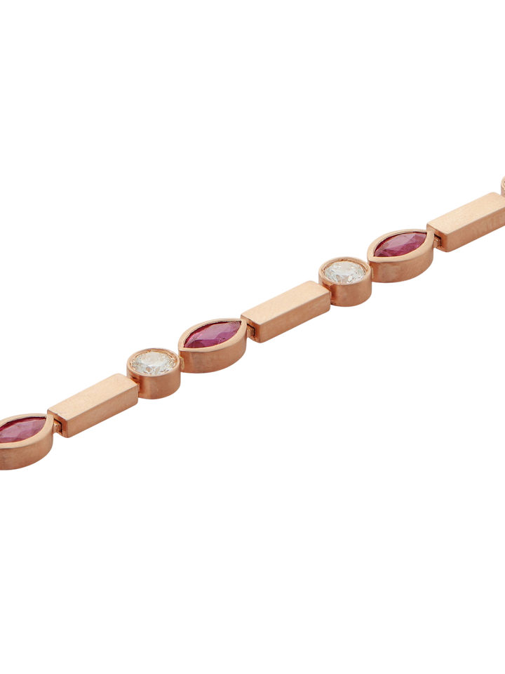 Ruby Navette Stream Bracelet P - D - Ru - Cascade - Ileana Makri