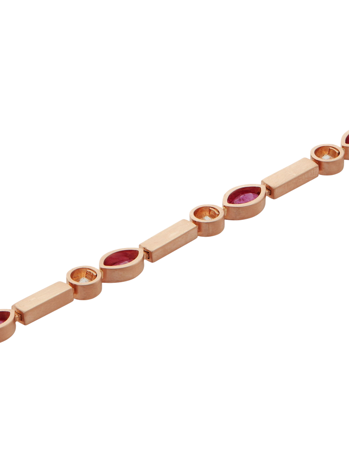 Ruby Navette Stream Bracelet P - D - Ru - Cascade - Ileana Makri