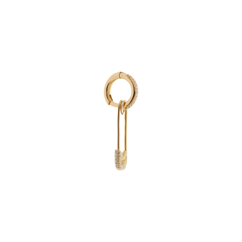 Safety Pin Midi Hoop Y - D - PUNK - Ileana Makri