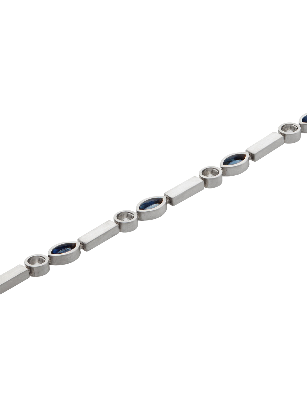 Sapphire Navette Stream Bracelet W - D - Bs - Cascade - Ileana Makri