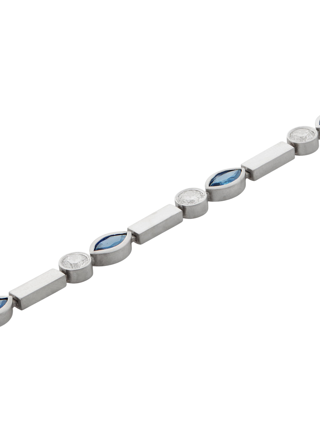 Sapphire Navette Stream Bracelet W - D - Bs - Cascade - Ileana Makri