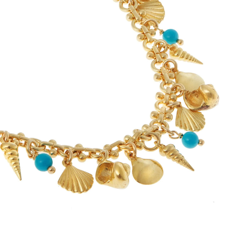 Sea Bed Anklet BR-YP-TURQ - Eye M Sea Treasures - Ileana Makri store