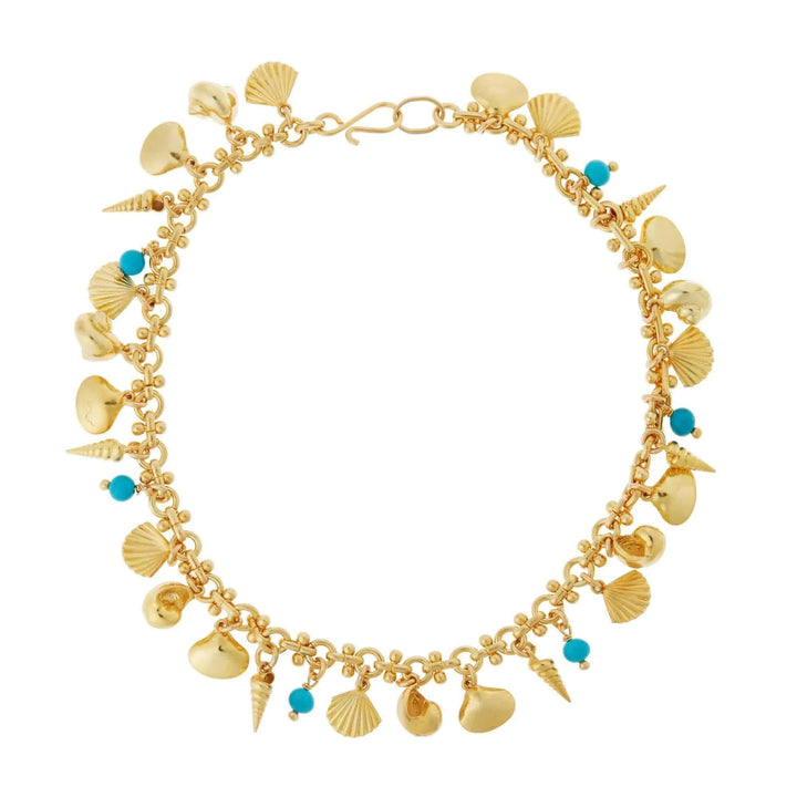 Sea Bed Anklet BR-YP-TURQ - Eye M Sea Treasures - Ileana Makri store