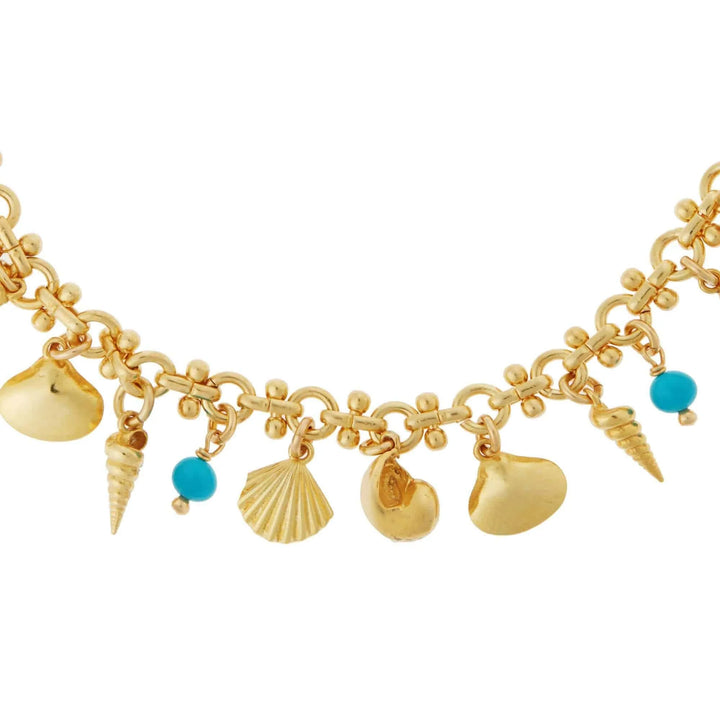 Sea Bed Anklet BR-YP-TURQ - Eye M Sea Treasures - Ileana Makri store