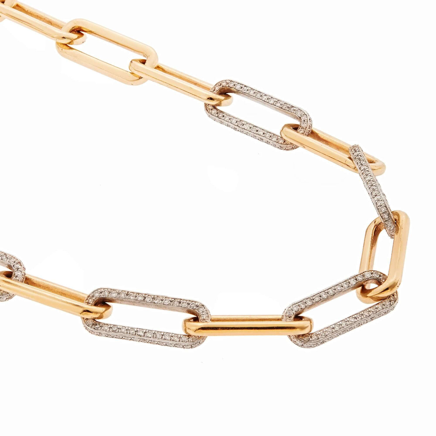 Seamless Oblong Diamond Link Necklace - Chains - Ileana Makri store