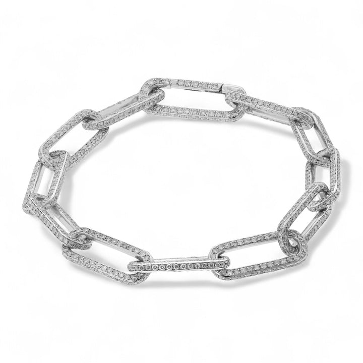 Seamless Oblong Full Pave Diamond Link - Chains - Ileana Makri