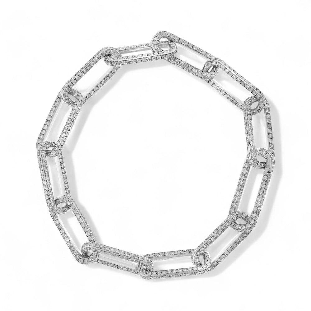 Seamless Oblong Full Pave Diamond Link - Chains - Ileana Makri