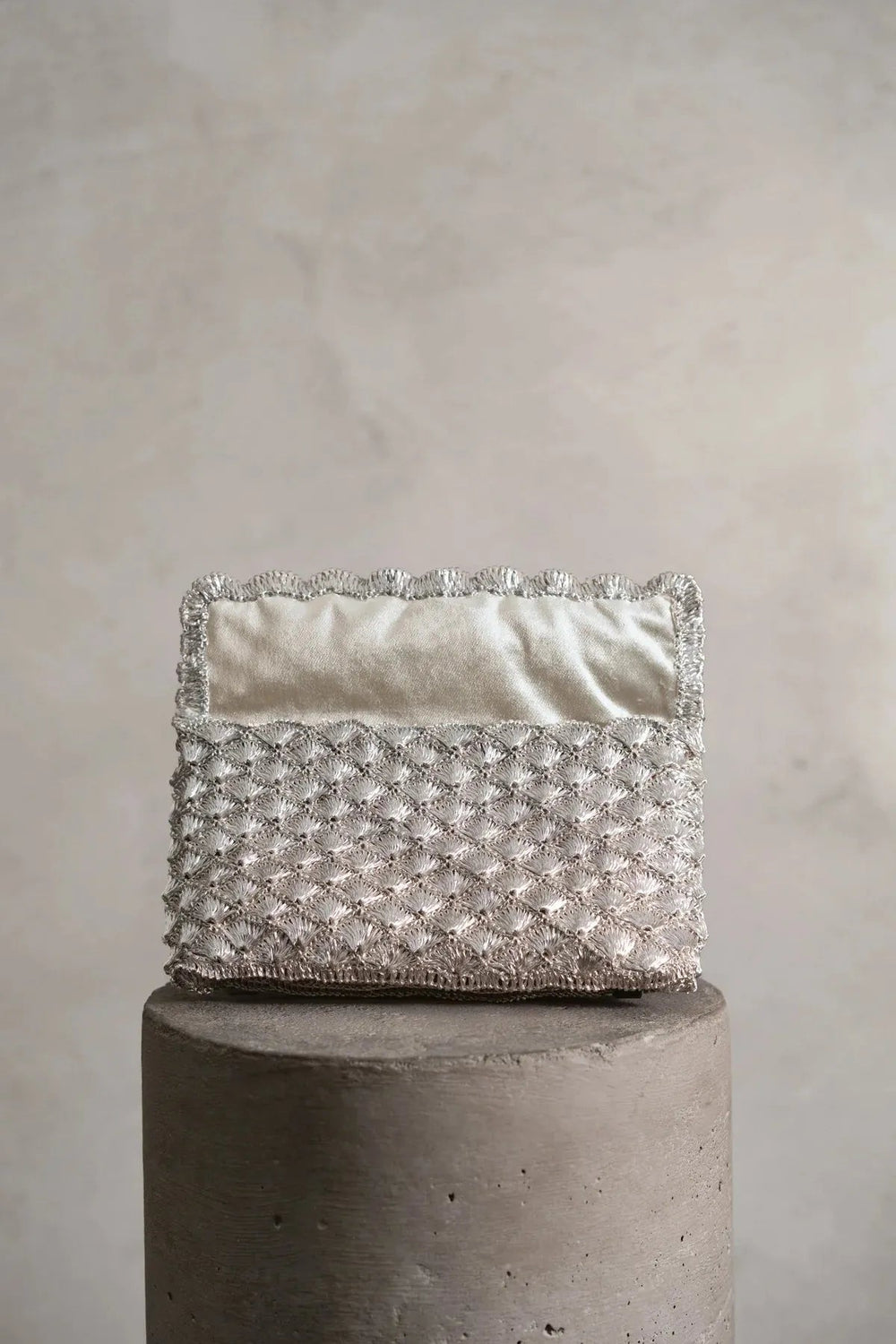 Seashell Clutch Silver - Verdi - Ileana Makri