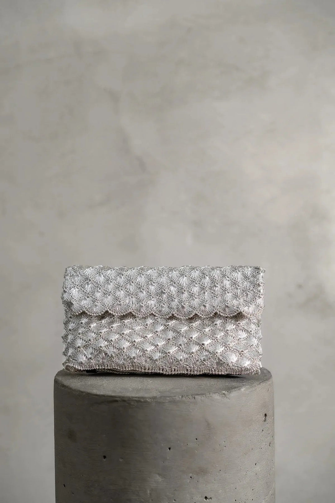 Seashell Clutch Silver - Verdi - Ileana Makri
