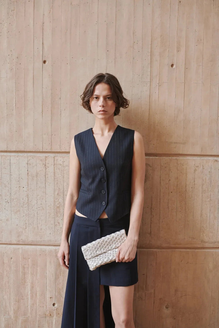Seashell Clutch Silver - Verdi - Ileana Makri