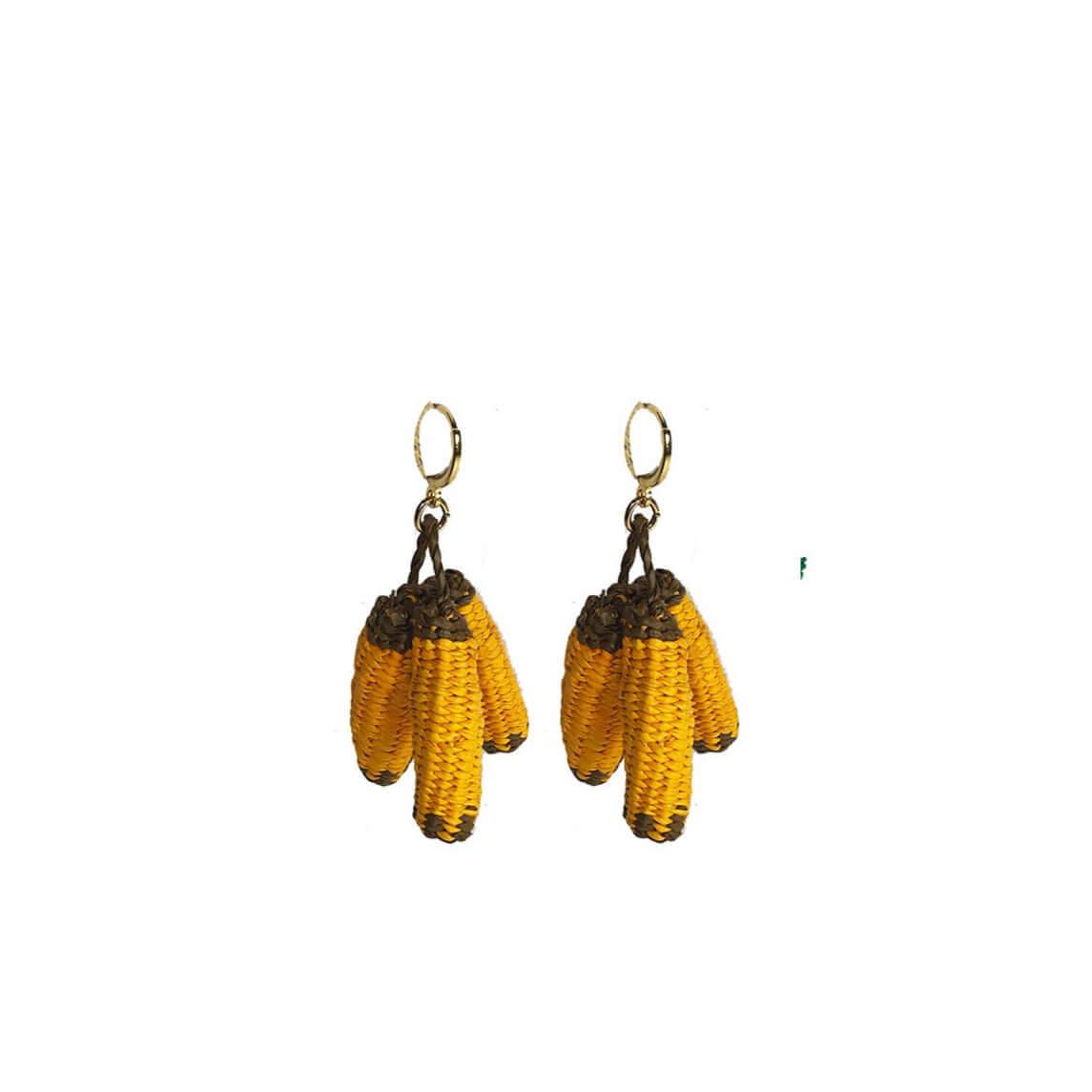 Banana Wicker Earrings - Serpui - Ileana Makri Store