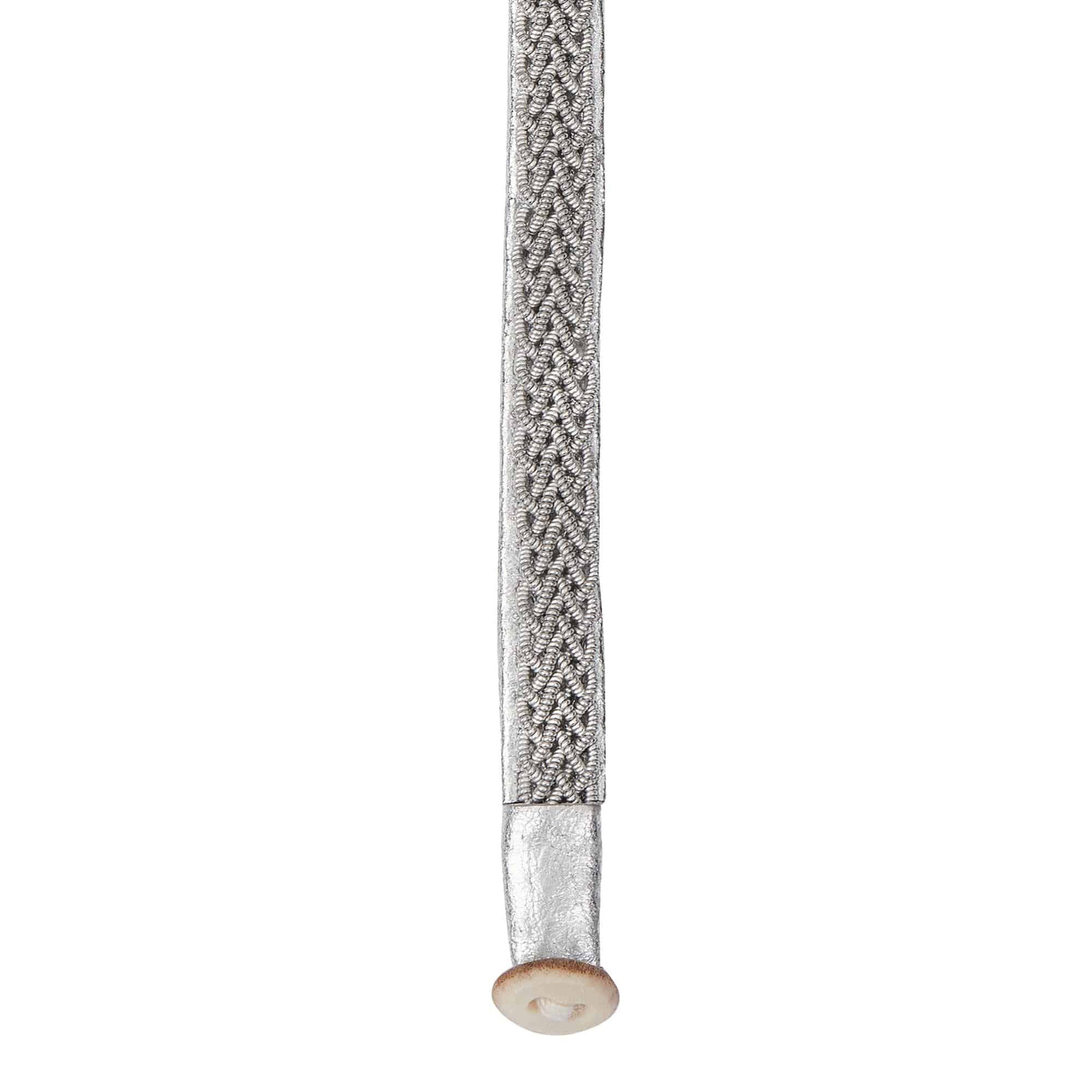 Silver Leather & Pewter Bracelet - Maria Rudman - Ileana Makri store