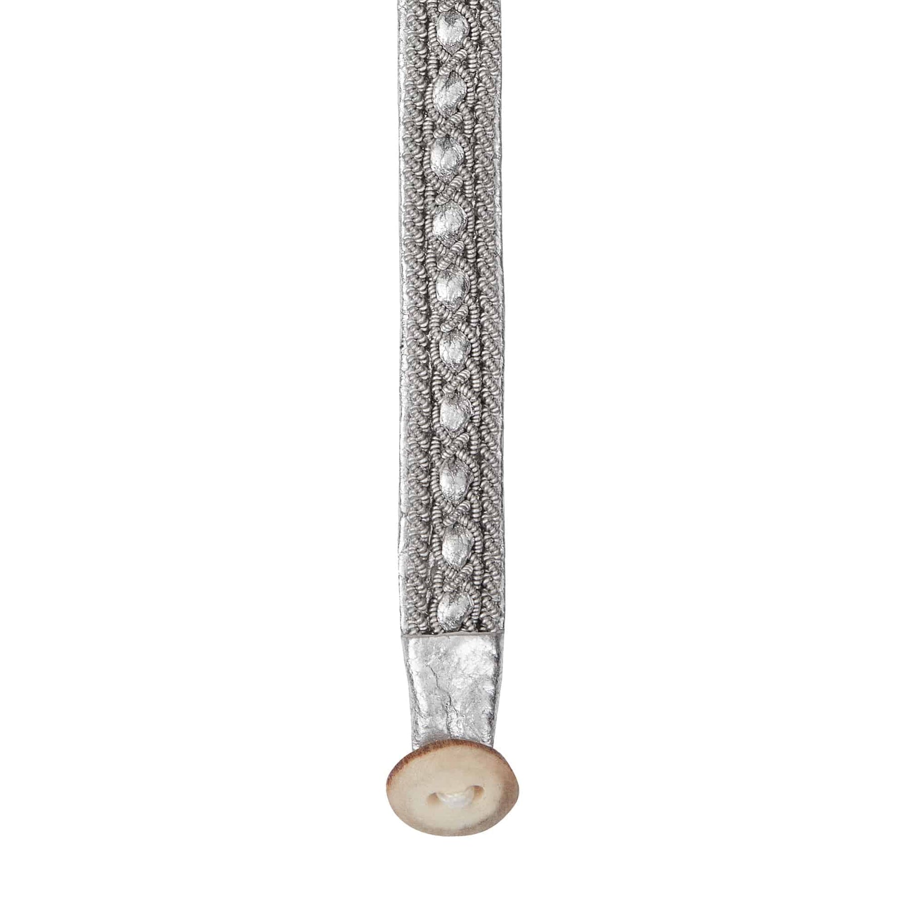 Silver Leather & Pewter Bracelet – Ileana Makri