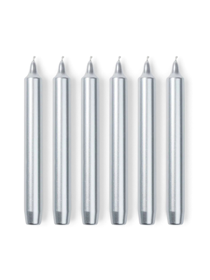 Silver Madeleine Tapered Candles (Box of 6) - Cire Trudon - Ileana Makri
