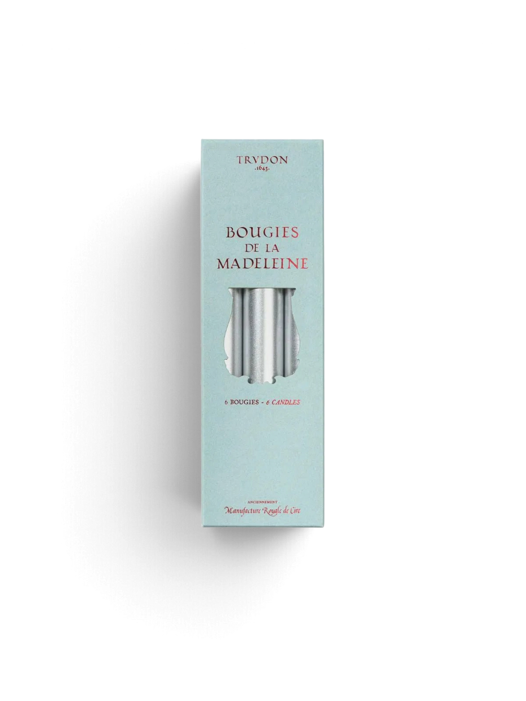 Silver Madeleine Tapered Candles (Box of 6) - Cire Trudon - Ileana Makri