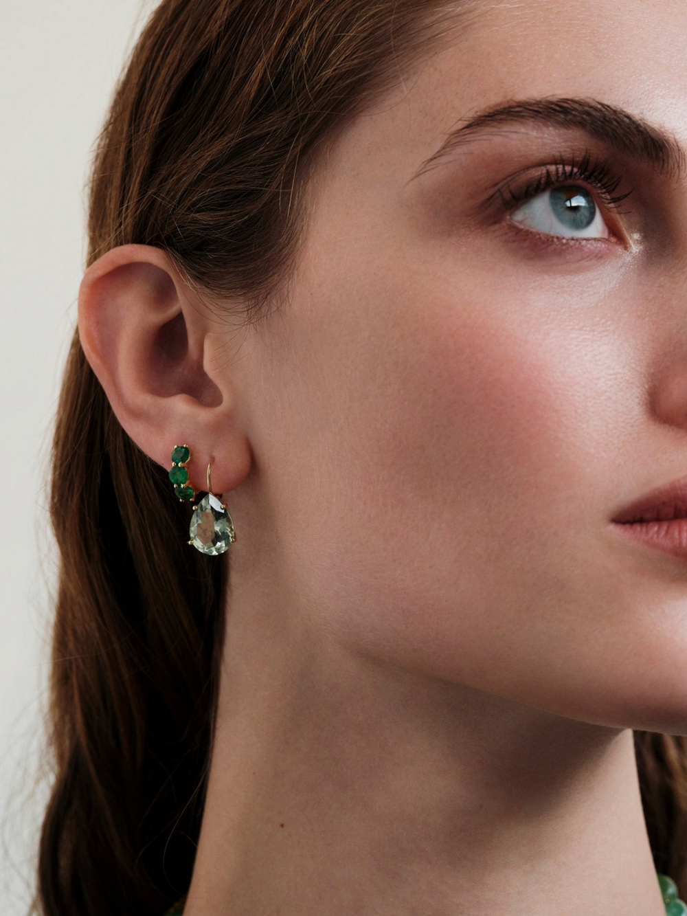 Single Crown Drops Green Amethyst - Crown - Ileana Makri