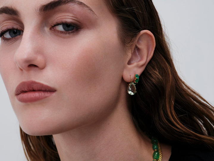 Single Crown Drops Green Amethyst - Crown - Ileana Makri