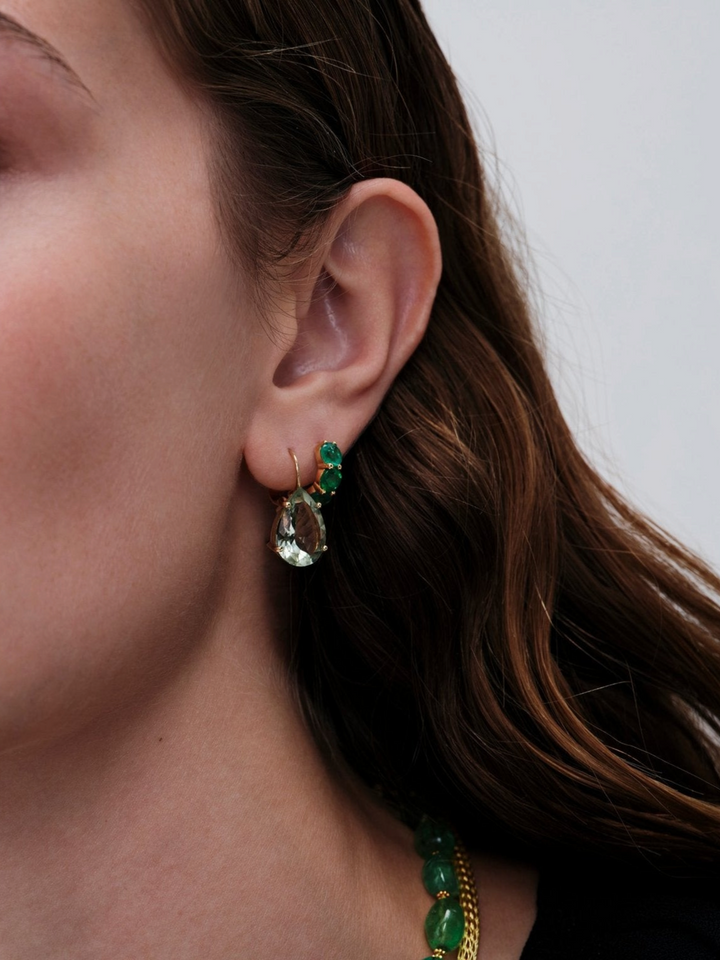 Single Crown Drops Green Amethyst - Crown - Ileana Makri