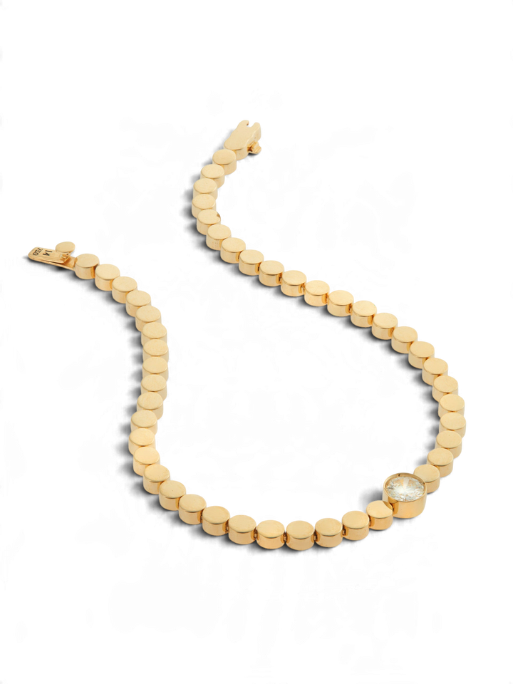Single Diamond Ripple Bracelet Y - D - Cascade - Ileana Makri