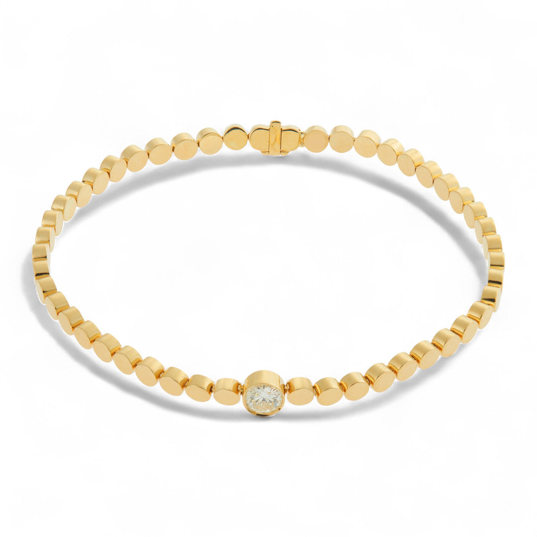 Single Diamond Ripple Bracelet Y - D - Cascade - Ileana Makri