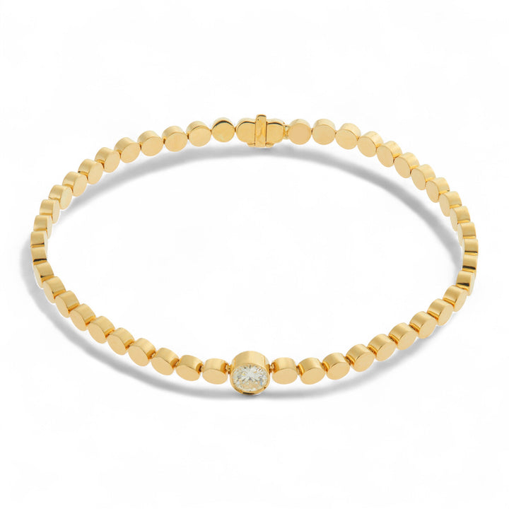 Single Diamond Ripple Bracelet Y - D - Cascade - Ileana Makri