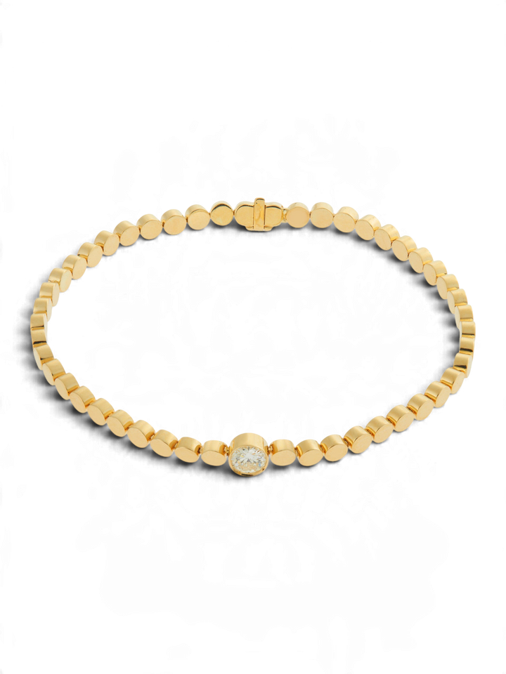 Single Diamond Ripple Bracelet Y - D - Cascade - Ileana Makri